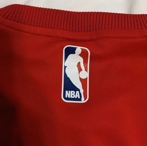 Adidas red and grey Houston Rockets NBA lightweight long sleeve top size Small - Picture 3 of 9